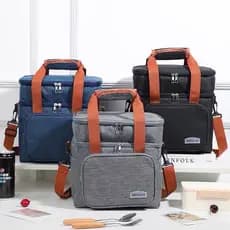 Bolsa Termica Grande Capacidade Lancheira Expansível Com Dupla Camada