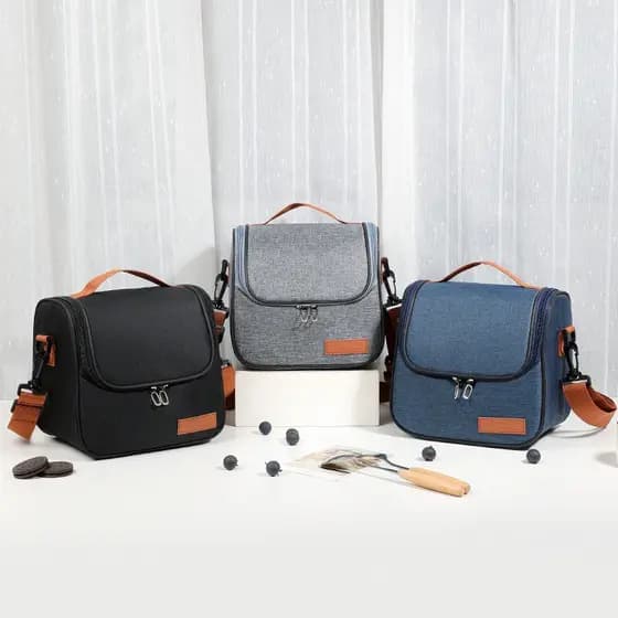 Bolsa Térmica Com Alça Feminina Masculina Marmita Lanche Bebida Lancheira Portátil Fitness