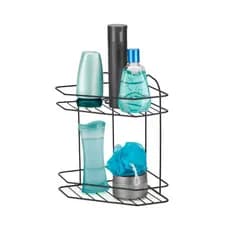 Porta Shampoo Nicho Para Banheiro Box Cantoneira Dupla Arthi Black Life