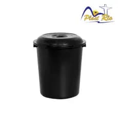 Cesto Organizador/Lixeira com Tampa 27 Litros Plasnew