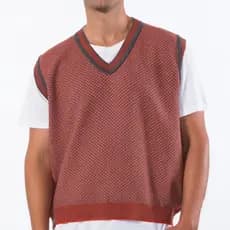 Colete Tricot Gola V Masculino Blusa Trama Estruturado DecoteV Moderno Cores Inverno