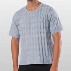Camiseta Tricot Losango T-shirt Elegante Casual Blusa Trico Masculina Clássico Com Conforto e Estilo