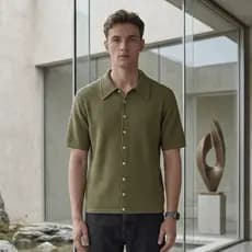 Camisa Polo Tricô Premium Masculina Corte Reto Conforto Casual Luxo Botões Gola Polo Clássica