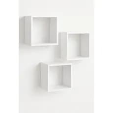 Kit 3 Nichos Mdf Branco 30x30 Decoração Versátil