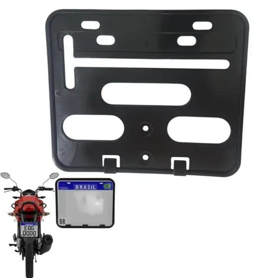 Suporte Protetor Moldura Proteção De Placa para Moto Mercosul Cinza