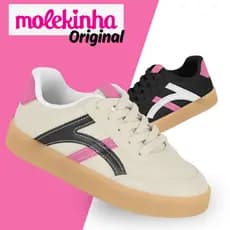 Tenis casual menina 28 ao 36 Escolar versatil molekinha original 90 dia garatiia costurado