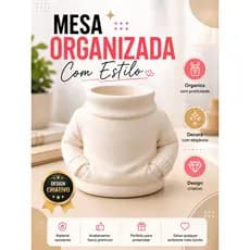 Porta Canetas Suéter Decorativo Organizador de Mesa Porta Lápis Porta Pincel Escritório Home Office