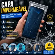 Capa Impermeável Universal para Celular Prova D'Água Moto Praia Chuva Piscina