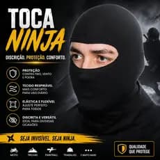 Touca Ninja Balaclava Moto Ciclismo Proteção Frio Vento Unissex