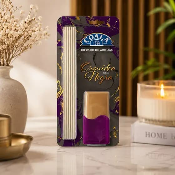 Difusor de Aromas Coala Orquídea Negra 100ml Aromatizador Ambiente Premium Longa Duração Luxo
