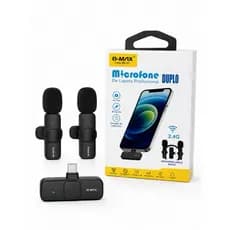 Microfone de Lapela Sem Fio Duplo Profissional para Podcast Live TikTok YouTube e Entrevistas