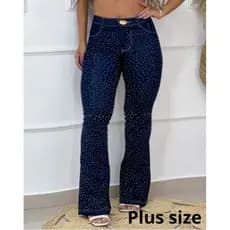 Calça flare plus siz country