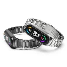 Pulseira Universal Para mi Band 8 band6 5 4 3 Xiaomi band7 De Relógio Em Aço Inoxidável M8