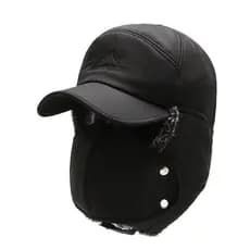 K242 Chapéu De Inverno Novo Lei Feng Masculino Elegante Bonés Proteção De Ouvido Quente À Prova De Vento Piloto Boné De