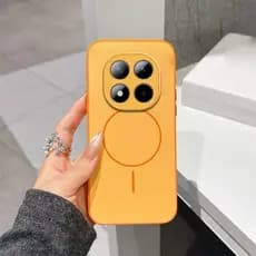 Para Redmi Nota 14 15 Pro + Note15 Plus 4G 5G Caso De Telefone Magnético Anel Fino Simples E High-end Sentir Cor Colisão
