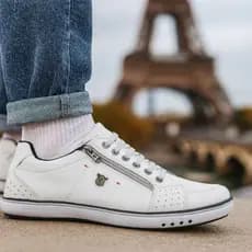 Tênis Casual Esportivo Sapatênis Elástico e zíper sapato super Confortável ideal Casamento Trabalho