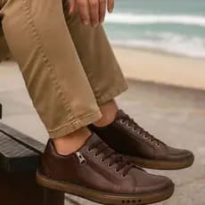 Kit 2 pares Sapatênis Casual Combo tênis estiloso Confortável Elástico Zíper festa casamento igreja