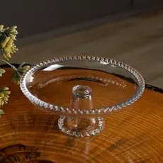 Boleira com Pé de Cristal Pearl 20cm - Wolff