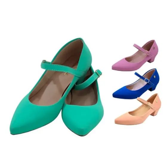 Scarpin Bico Fino Estilo Boneca Cores do Verão Donna Santa
