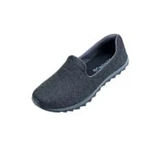 tênis feminino calce fácil slip-on preto grafite tamanhos especiais