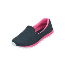 tenis feminino tradicional slip on preto pink tamanhos especiais calce fácil