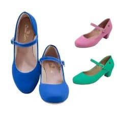 Scarpin Bico Redondo Estilo Boneca Cores Verão Donna Santa