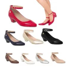 Scarpin Bico Fino Feminino Tira no Tornozelo Donna Santa