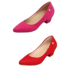 Scarpin Feminino Bico Fino Donna Santa Nobuck