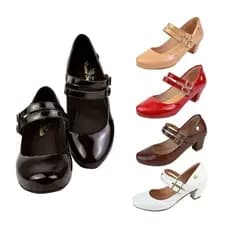Scarpin Bico Redondo Estilo Boneca Salto Conforto
