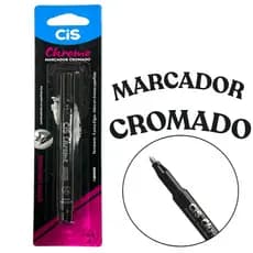 Marcador De Prata Tinta Espelho Cromado Caneta
