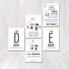 Kit Quadros Decorativos Infantil Irmãos Menino