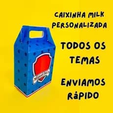 10 Caixinhas Milk Personalizadas Minie Batman Patrulha Canina