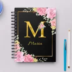 Agenda 2025 Floral Nome Personalizado