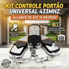 Controle Remoto Duplicador de Portão Automático Electrónico Alarmes Compatível 433Mhz 4 Botões Universal