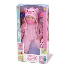 New Born Brincando De Pijama Corpo Macio Menina Divertoys