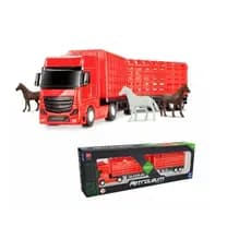 Carreta Haras Bitrem C/ 4 Cavalinhos E Rampa Roma Brinquedos