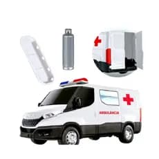 Brinquedo Carrinho Van Iveco Daily Ambulância Sirene E Luzes