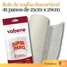 Rolo de Toalha Descartável p/ Manicure | Pano Multiuso - Alta Absorção | Contém 45 PANOS