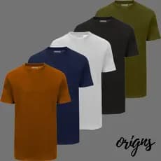 5 Camiseta Lisa Masculina Camisa Básica Algodão Manga Curta