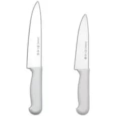 Kit Jogo Faca Açougueiro Churrasco 6" 7" Aço Inox Mundial