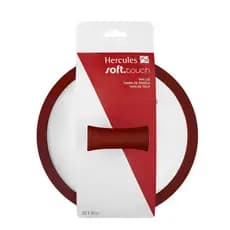 Tampa de Vidro 24cm c/ Borda de Silicone Vermelho PA300