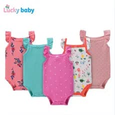 Lucky Baby Body Alcinha Menina Algodão 100% Regata Verão Roupa de Bebê