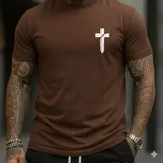 Camiseta Masculina Cruz Streetwear Evangélica Gospel Camisa Unissex Tecido Algodão Premium