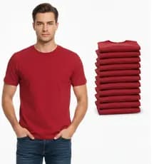 Kit 10 Camisetas Vermelhas Natal Básicas 100% Algodão Unissex Camisa