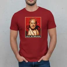 Camiseta Lula Skywalker PT 100% Algodão Meme Unissex