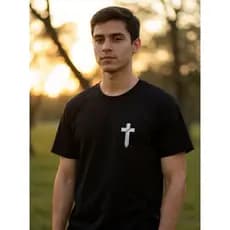 Camiseta Masculina Cruz Streetwear Evangélica Gospel Camisa Unissex Tecido Algodão Premium
