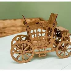 Carrinho Carruagem Envelhecida em MDF | Cachepot Vintage para Decoração de Festa