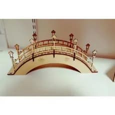 Ponte Veneza/Gôndola em MDF - Com Luminárias Estilizadas, Decoração Romântica, Diorama