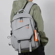 Mochila A Prova D'água Premium Viagem Escola Trabalho Resistente Preto Cinza Grande