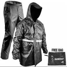 Capa de Chuva Conjunto Completo Para Motoqueiro Adulta Masculina  Com Faixa de sinalizao E Capuz/92872